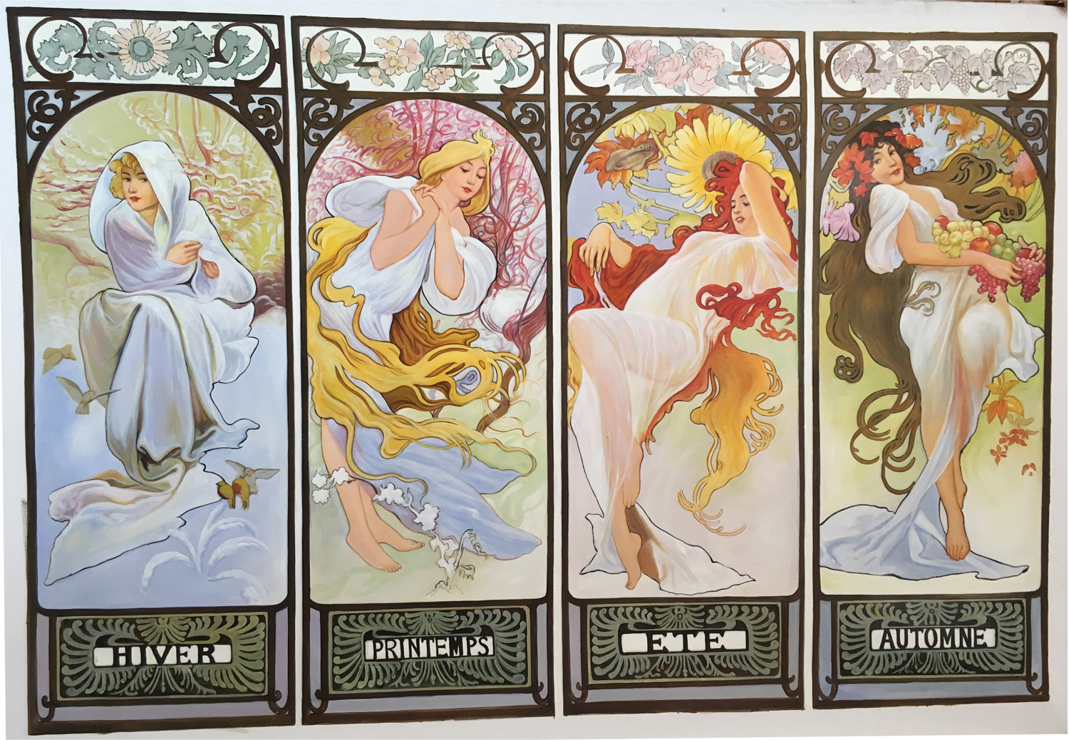 Les Saisons, Alphonse Mucha painting